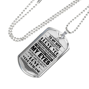I Love my Wife Necklace Dog tag For Wife From Boyfriend - Personalized Gifts For Women - so-wmen-06